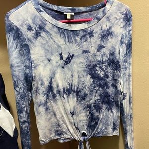 Blue tie dye shirt